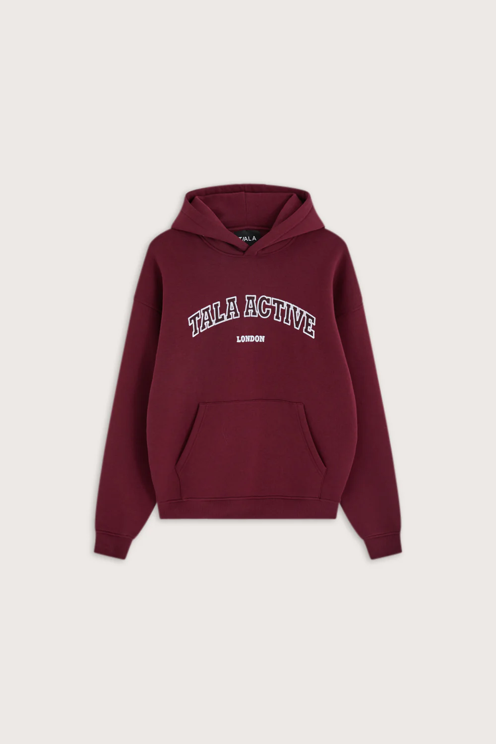 TALA Applique Oversized Hoodie - Burgundy - Image 2