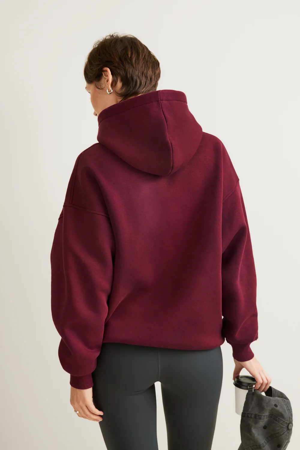 TALA Applique Oversized Hoodie - Burgundy - Image 4