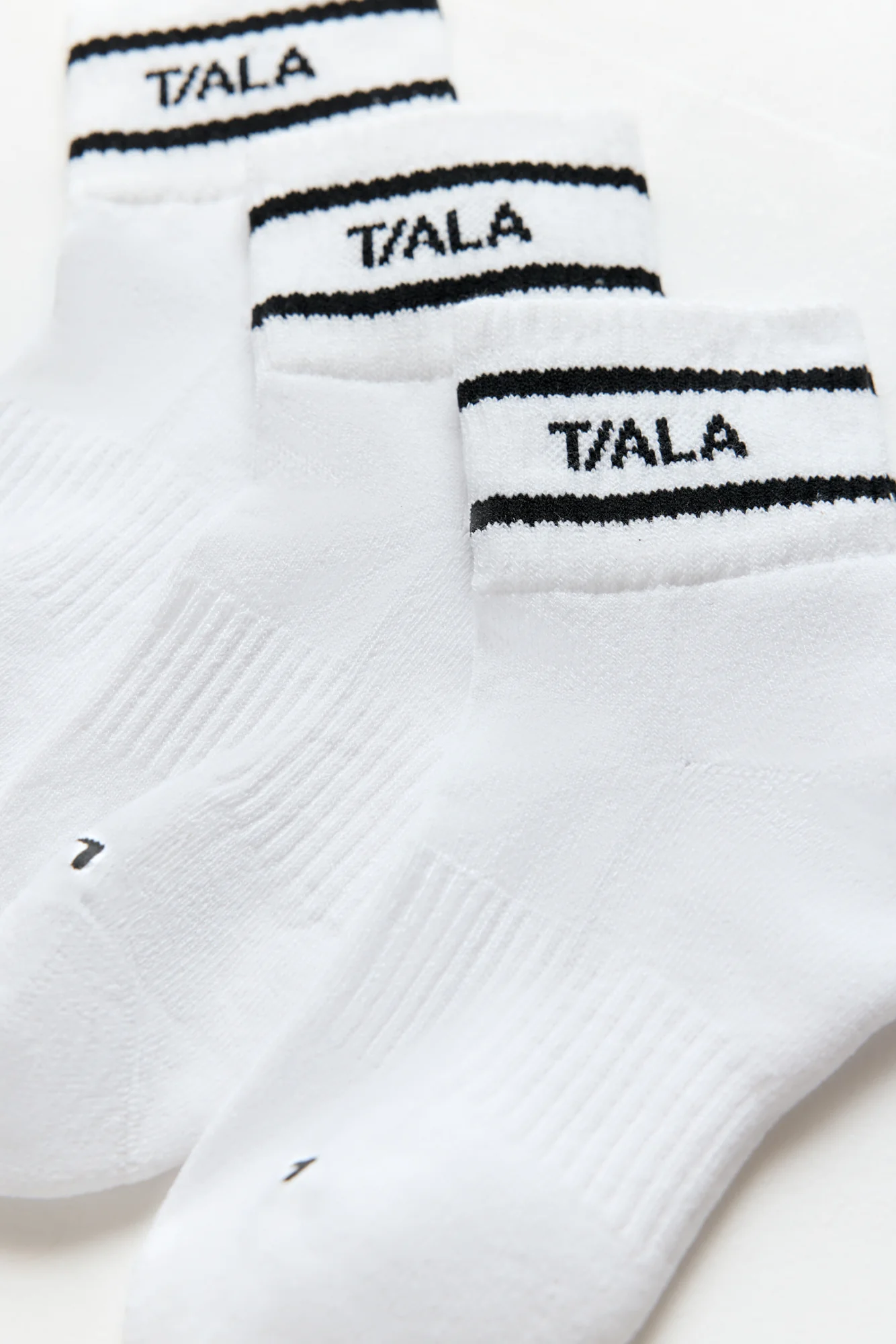 TALA Stripe Socks 3 Pack - White And Black - Image 2
