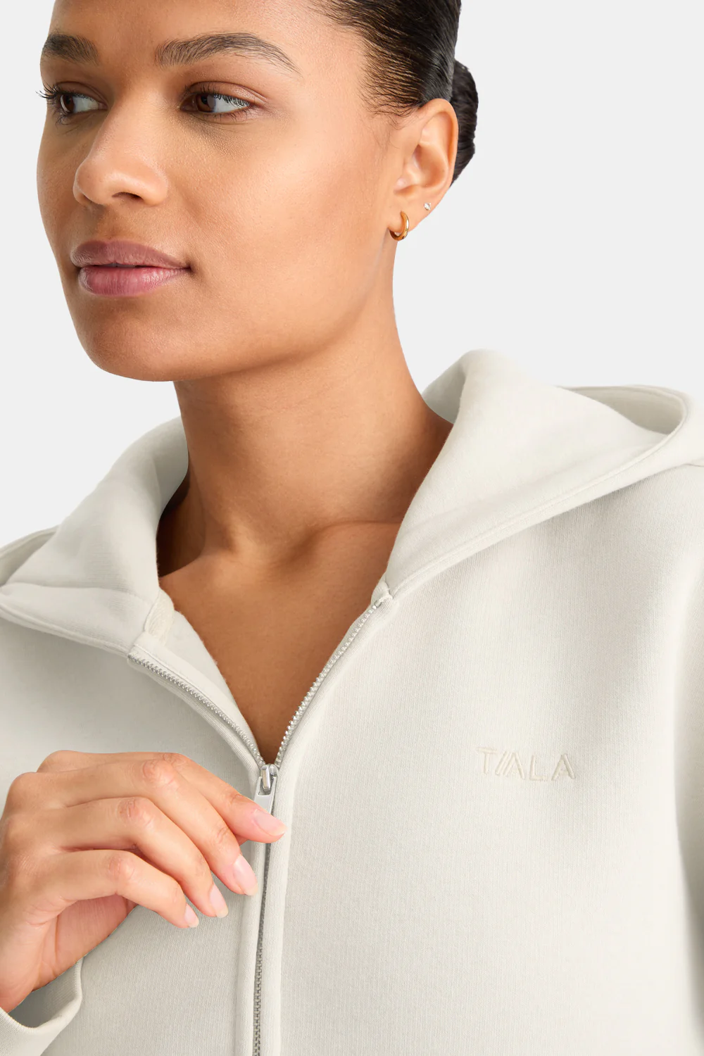 Cocoon Zip Through Hoodie - Chai Latte - Image 5
